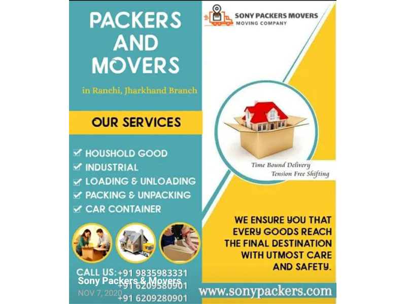 Sony Packers and Movers - Ranchi